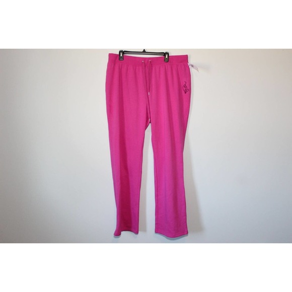 NWT Baby Phat Y2K Bling Logo Sweatpants Rhinestone Pink Plus Size 2X H14232 - Picture 2 of 13
